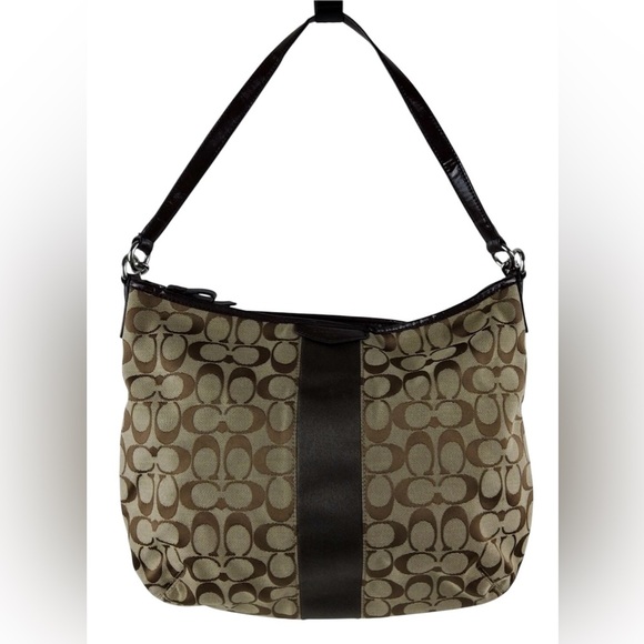 Coach Brown and Black Shoulder Bag with Signature Style - Picture 9 of 9